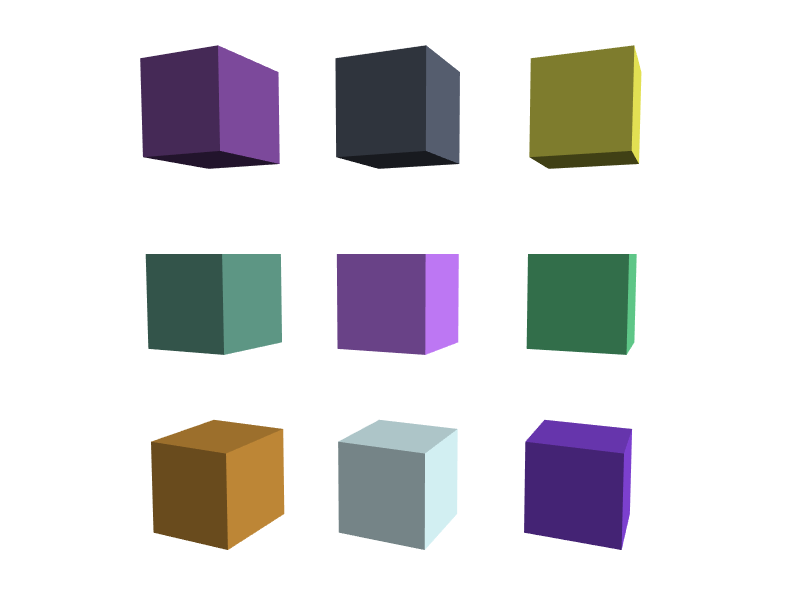 Basic Colored Cube ClayGL example