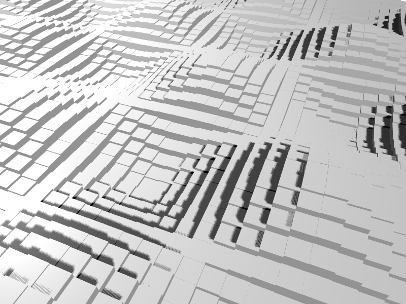 Instanced Cube Wave Animation ClayGL example